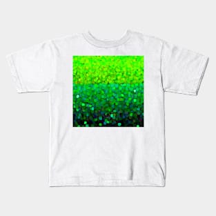 Sparkles and Glitter Green Abstract Kids T-Shirt
